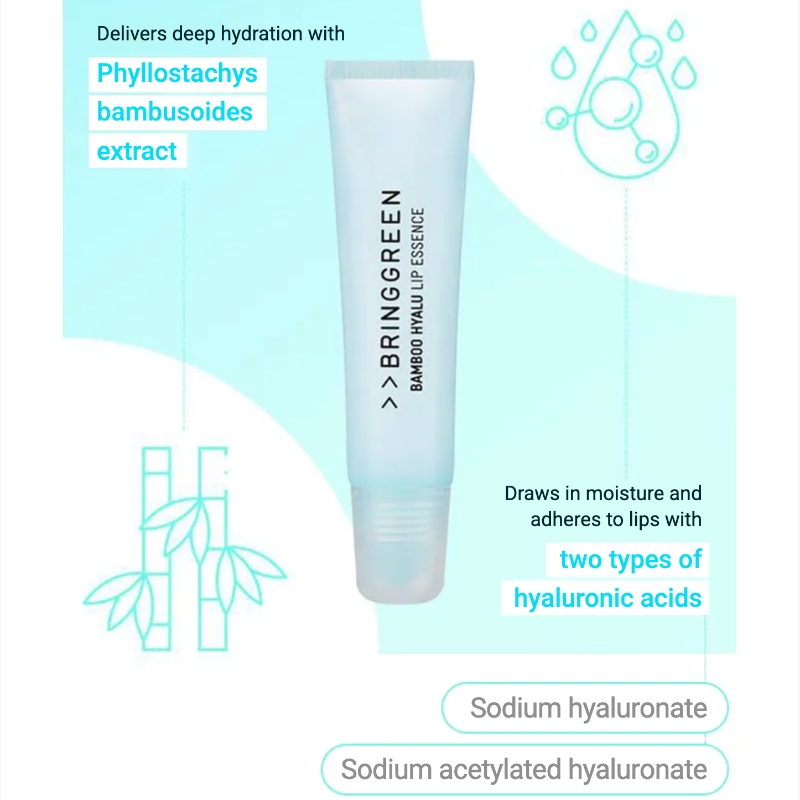 BRINGGREEN Bamboo Hyalu Lip Essence Triple Pack (+Hand Cream 10ml) Set - Image 2