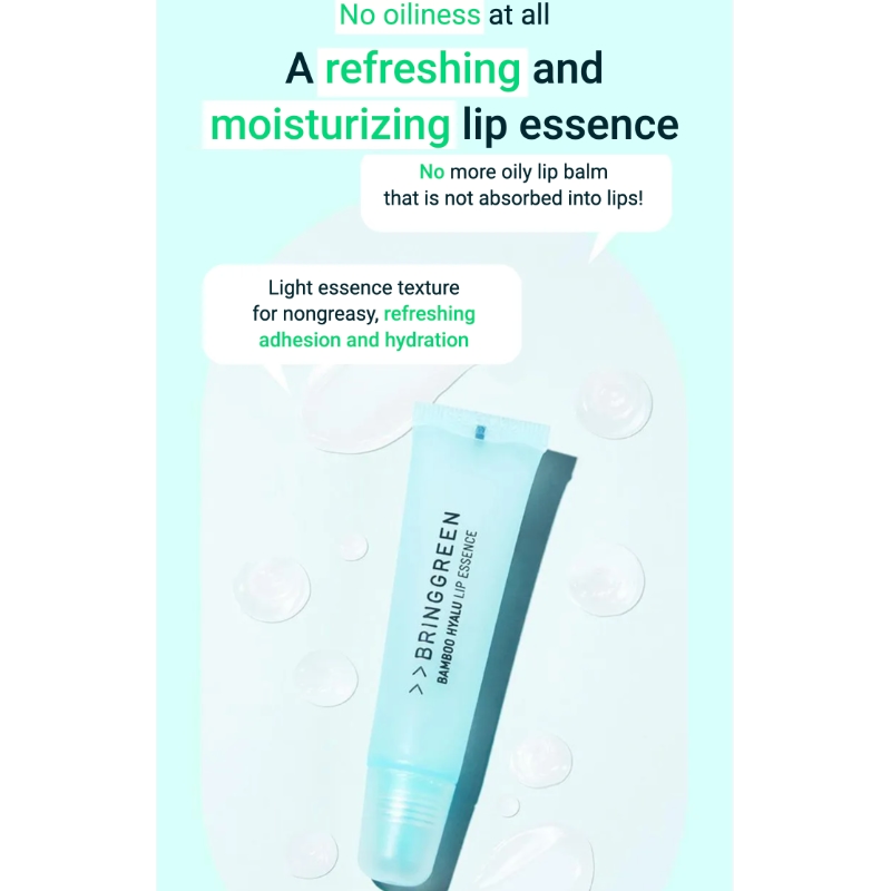 BRINGGREEN Bamboo Hyalu Lip Essence Triple Pack (+Hand Cream 10ml) Set - Image 4