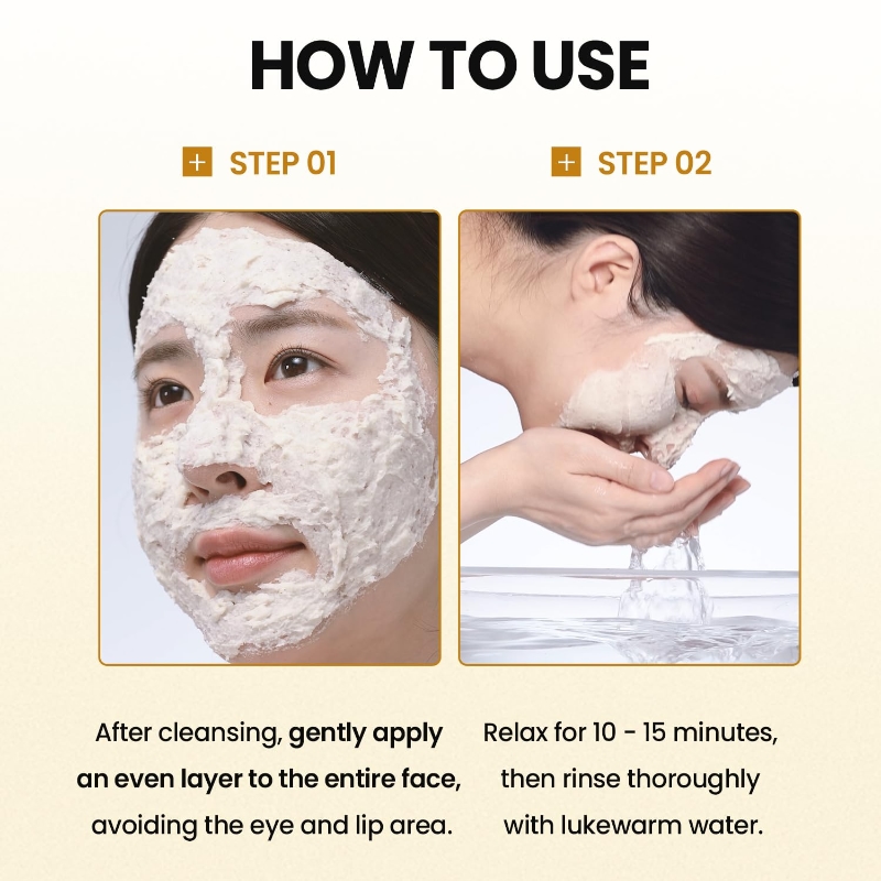 BOOSIL GAMJA x ilso Rice Potato Pore Fresh Wash Off Mask Set (+Potato Cleansing Headband) - Image 5