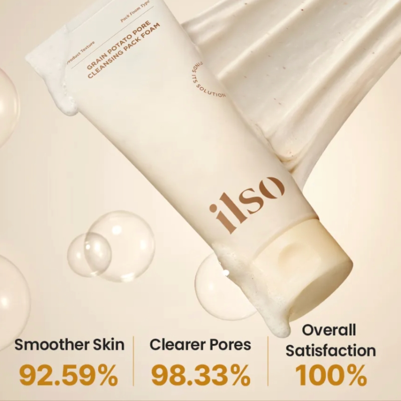 BOOSIL GAMJA x ilso Grain Potato Cleansing Pack Foam Set (+Cleansing Brush+Potato Stickers) - Image 2