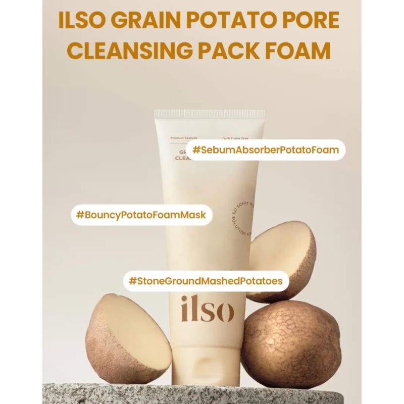 BOOSIL GAMJA x ilso Grain Potato Cleansing Pack Foam Set (+Cleansing Brush+Potato Stickers) - Image 5
