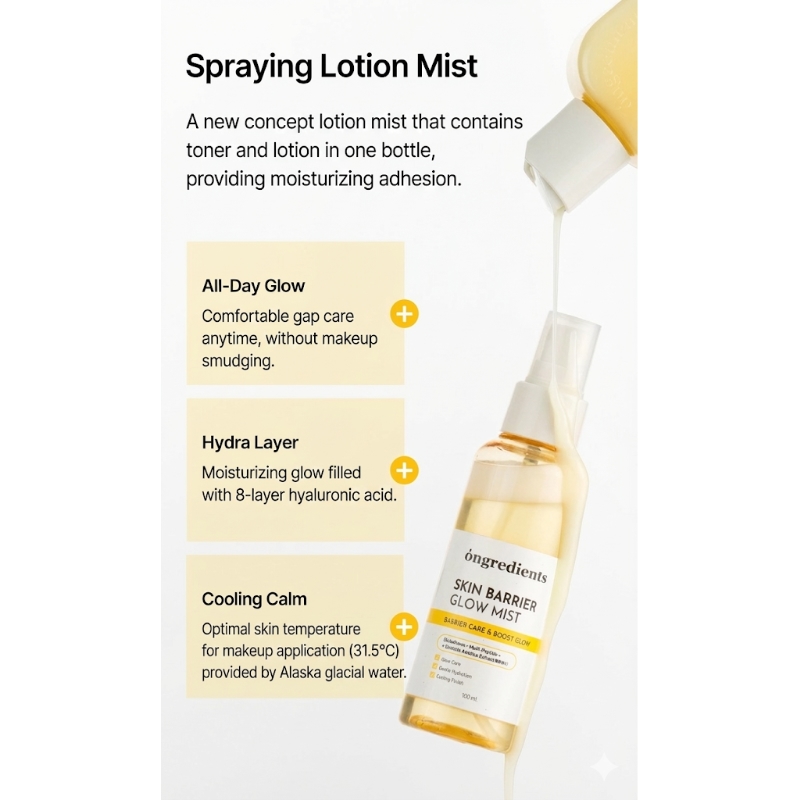 MINIONS x ongredients Skin Barrier Glow Mist 100ml Set (+50ml+Keyring) - Image 3