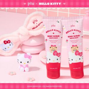 plu Body Scrub #White Musk 200g*2 SET (+Kitty Cleansing Band)