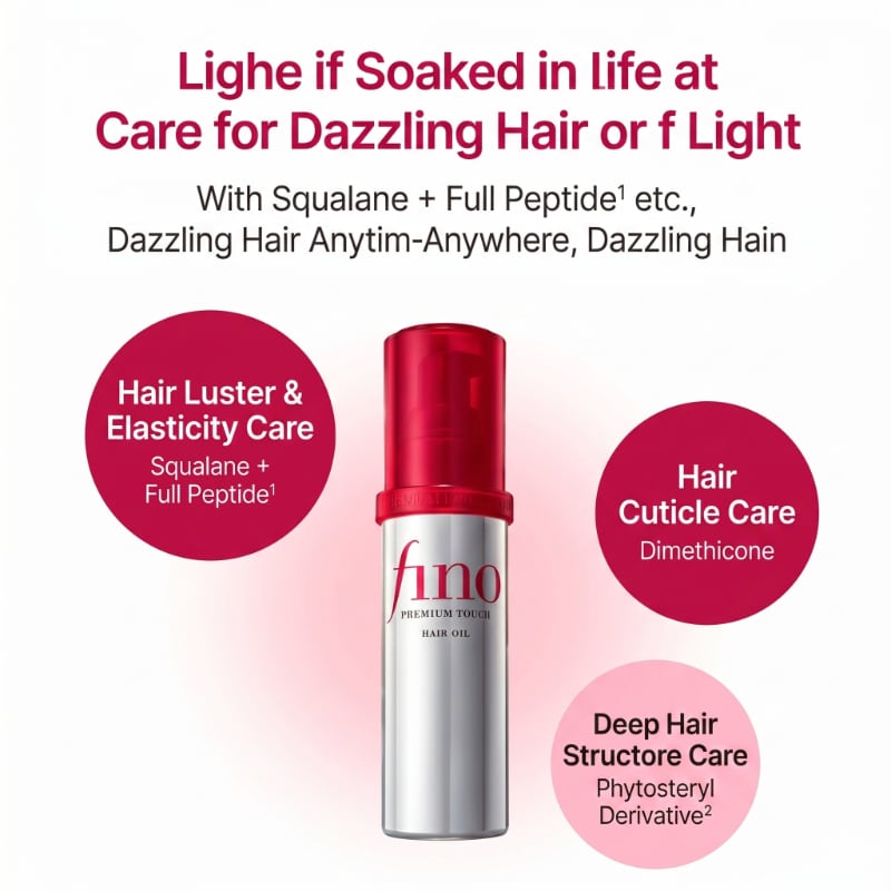 SHISEIDO FINO Premium Touch Hair Oil Set (+Hair Mask 15g*3) - Image 3