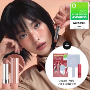 3CE Glazy Lip Glow Special Set (+Mini Tint, Hand Mirror)