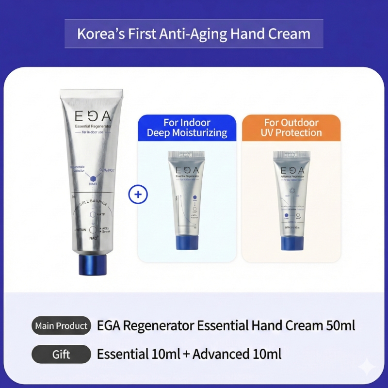 EGA Essential Regenerator Hand Cream 50ml Set (+10ml+Advanced 10ml) - Image 2