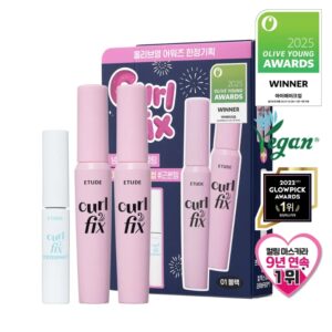 ETUDE Curl Fix Mascara [#03 Grey Brown] 1+1 Set (+Remover Cara)