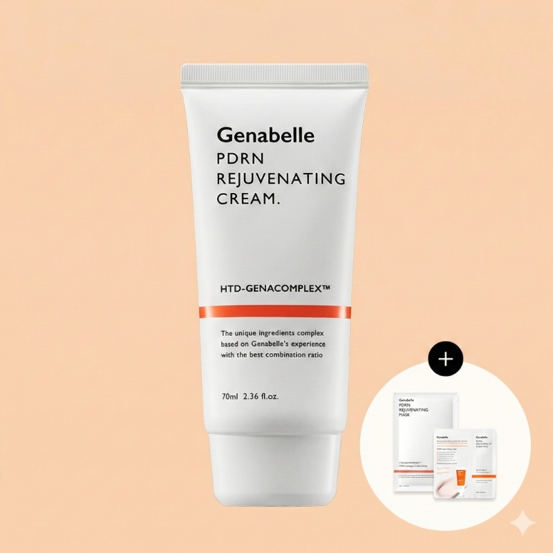 Genabelle PDRN Rejuvenating Cream 70ml Double Set (+ mask 2p+ Suncream +Eye Cream)