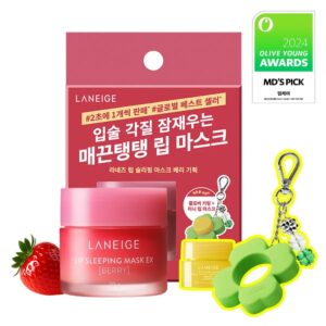 LANEIGE Lip Sleeping Mask EX Set (+FourLeaf CloverKey chain+ mini)