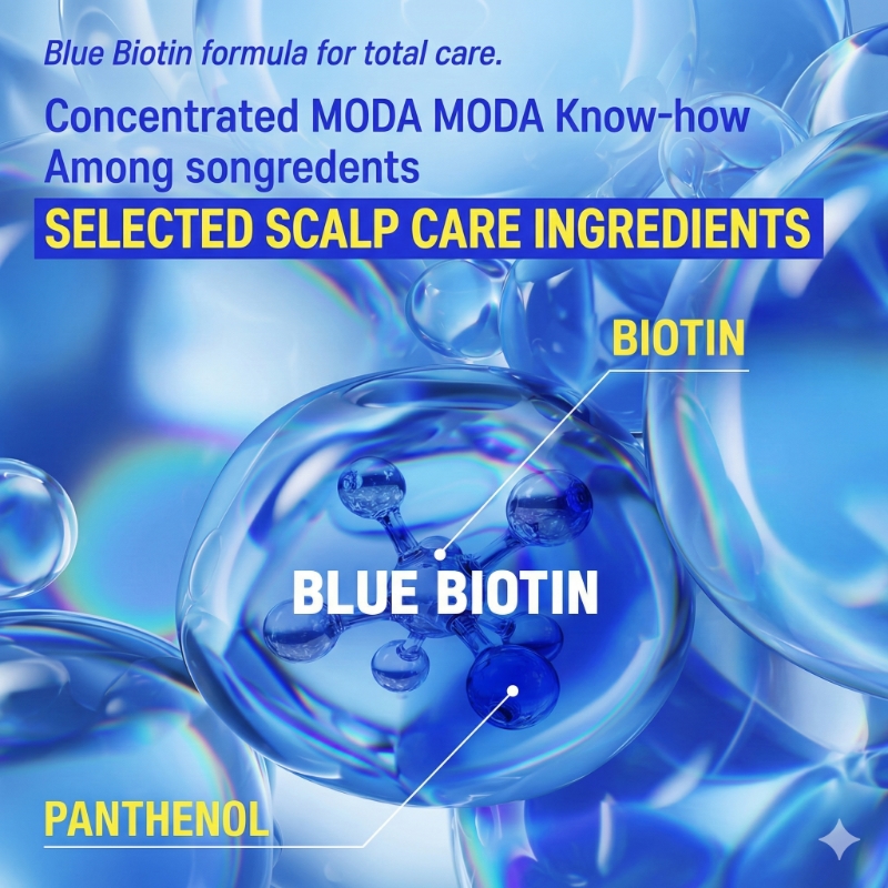 MODAMODA Blue Biotin Scalp Shampoo 300ml - Image 4