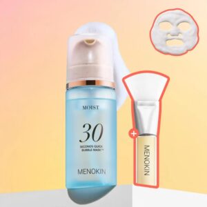 MENOKIN 30 Seconds Quick Bubble Mask #Moist 95ml Set (+Pack Brush) Hyaluronic Acid
