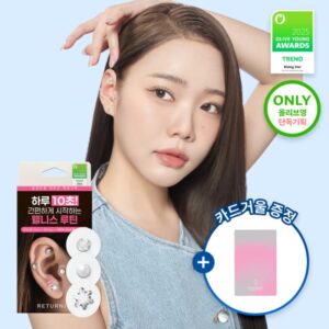 RETURNITY Ear Therapy Set (Crystal 10P, Pearl 6P, Snowflake 4P, Card Mirror)