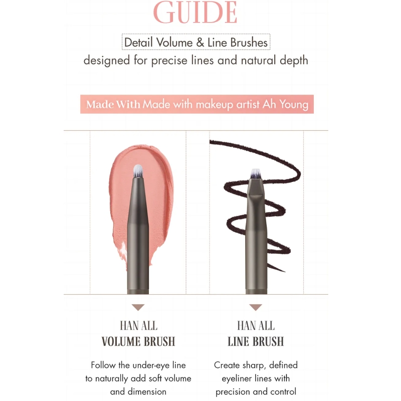 ROM&ND Hanall Eyepot Liner Set (+Volume Brush 1p+ Line Brush 1p) - Image 12
