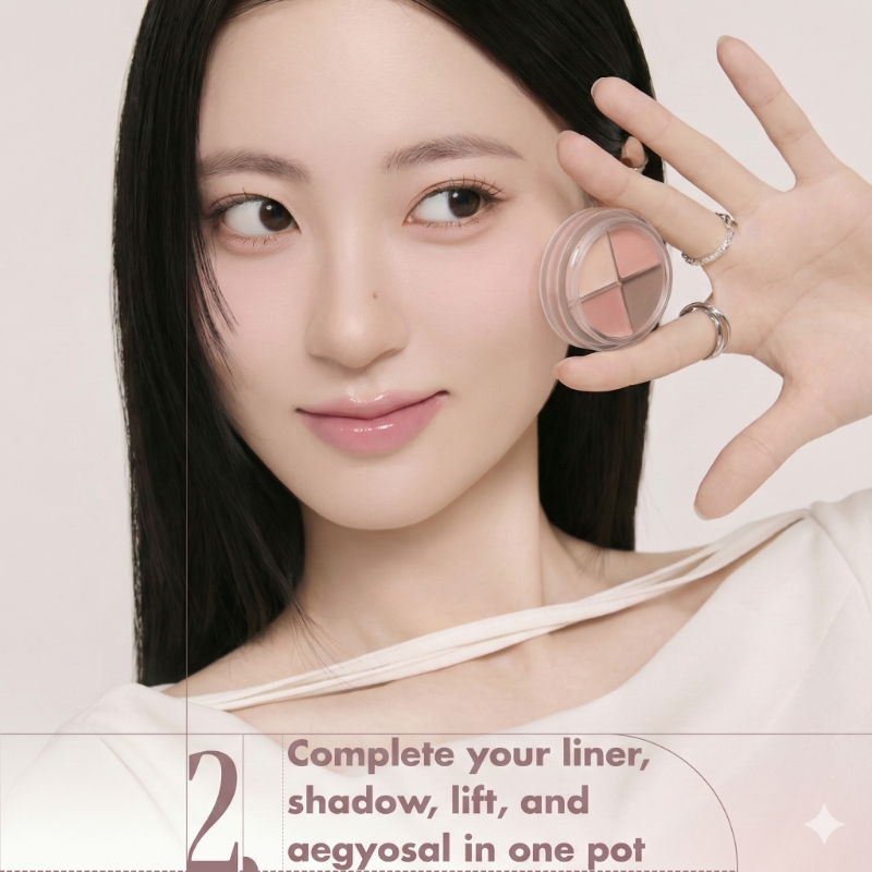 ROM&ND Hanall Eyepot Liner Set (+Volume Brush 1p+ Line Brush 1p) - Image 4