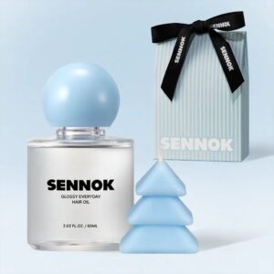 Sennok Glossy Everyday Hair Oil Gift Set [#Soap Clean Soap] (+ Candle objet)