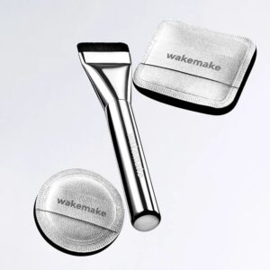 WAKEMAKE Spatula Wide Foundation Brush Set (+Pillow Puff 2P)