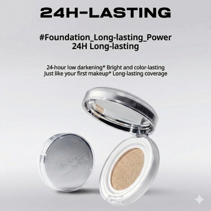 ABOUT_TONE Skin Layer Fit Cushion Set (+Refill, Spatula) - Image 5