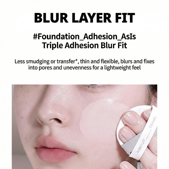 ABOUT_TONE Skin Layer Fit Cushion Set (+Refill, Spatula) - Image 6