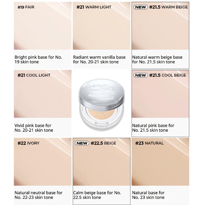 ABOUT_TONE Skin Layer Fit Cushion Set (+Refill, Spatula) - Image 11