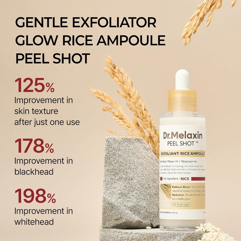Dr.Melaxin Peel Shot Exfoliant White Rice Ampoule - Image 2