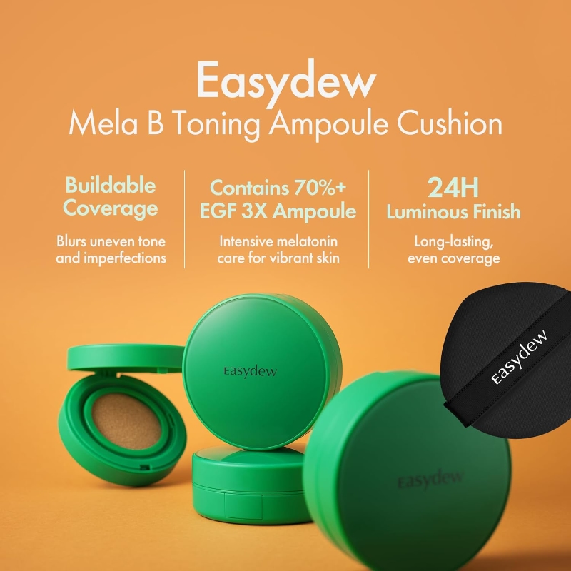 easydew Mela B Toning Ampoule Cushion Set #21 Natural (+Miniature Cushion mini) - Image 2
