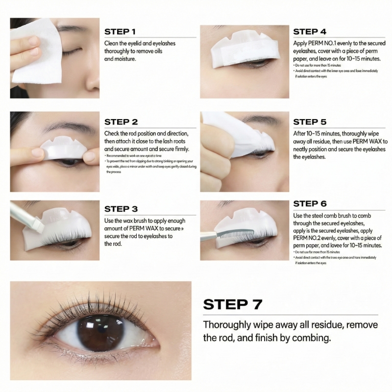 MARSHIQUE Enriched Lash & Brow Self Perm Kit 7 Servings - Image 9