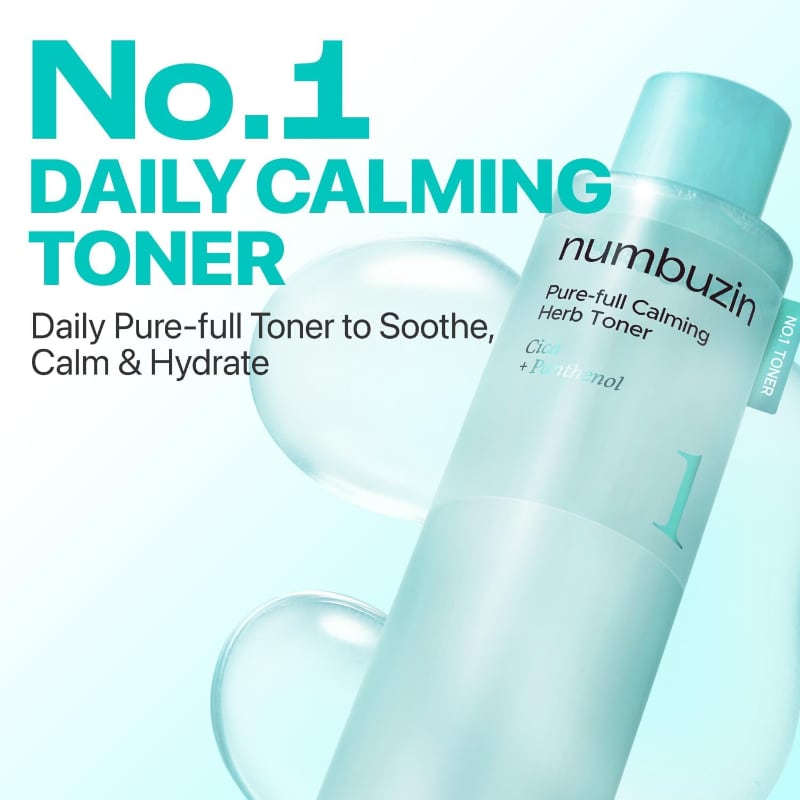 numbuzin No. 1 Calming Herb Toner 300mL Special Set (+10 Toner Pads) - Image 4