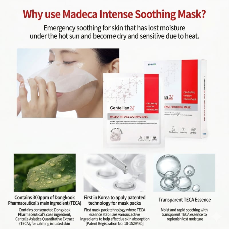 Centellian24 Madeca Intense Soothing Mask [#7 Masks] – PINKLAND