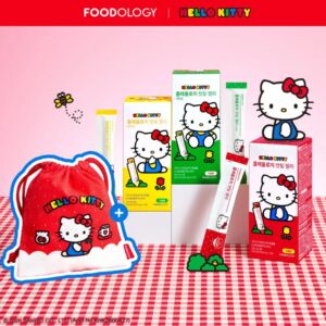 FOODOLOGY Coleology Cutting Jelly 12 Sticks (+Hello Kitty Pouch)