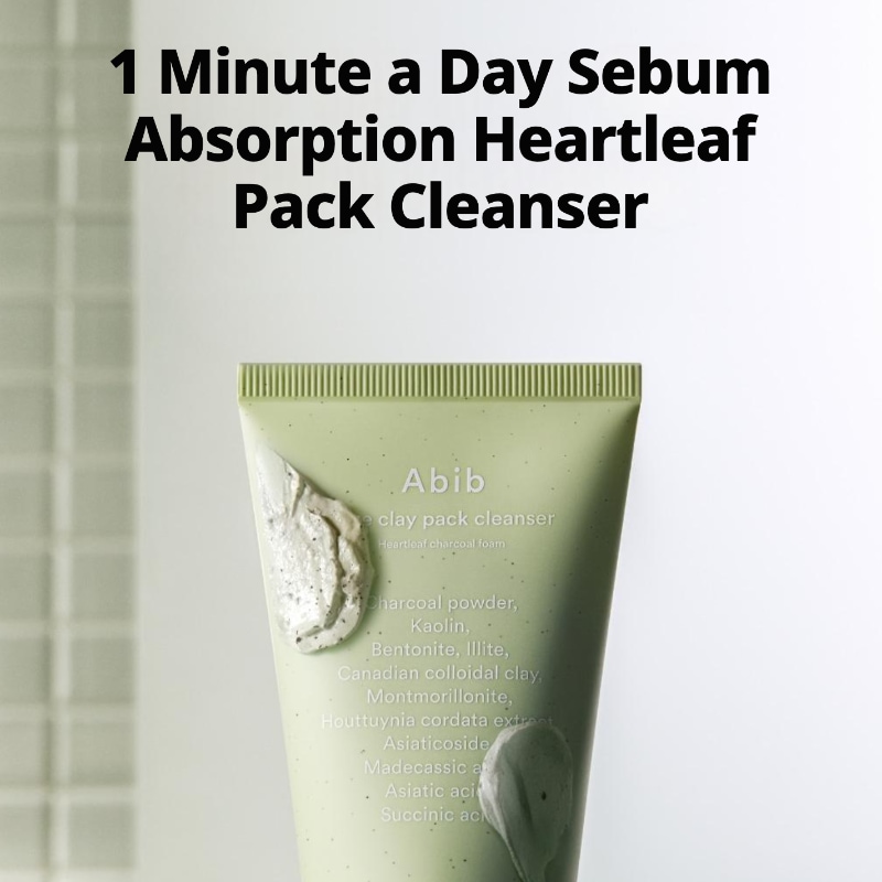 Abib Pore Clay Pack Cleanser Heartleaf Charcoal Foam 120ml Set (+ 30ml) - Image 2