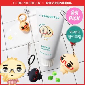 BRINGGREEN Zinc Teca Blemish Repair Cream 80ml (+Angyeong Mandu PVC Random Keyring)