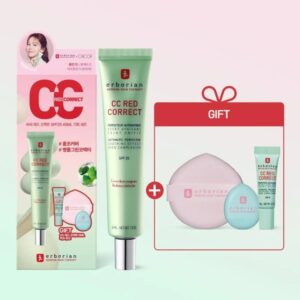 erborian CC Red Correct 45ml Set(+ mini, Puff Duo)