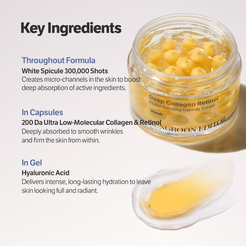 SUNGBOON EDITOR Deep Collagen Retinol Power Boosting Capsule Cream - Image 3