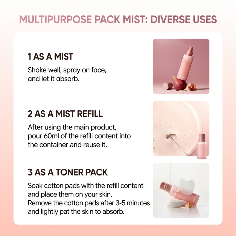 WHIPPED Muhwabutter Vegan Milk Foam Pack Mist 150ml Set (+60ml + Cotton Pads) - Image 3